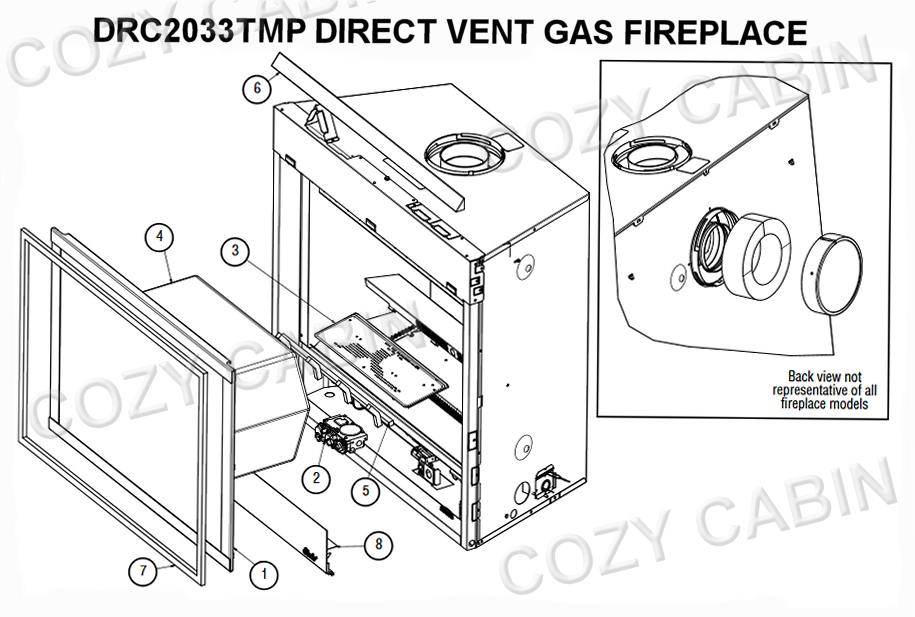 DIRECT VENT GAS FIREPLACE (DRC2033TMP) #DRC2033TMP